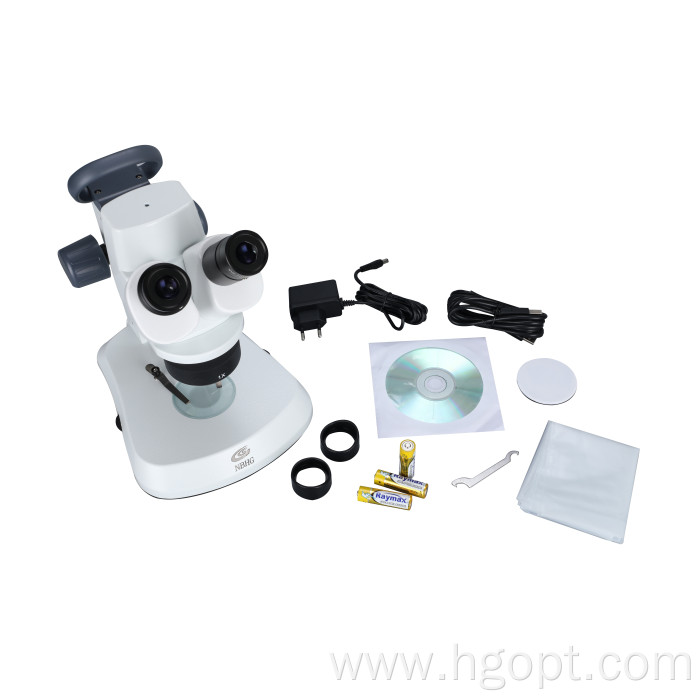 Binocular Head Microscope with Dial Dimmer Switch